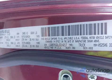 2018 Ram 1500 Express 4X4 5'7 Box from USA, damaged, VIN 1C6RR7KG8JS314217